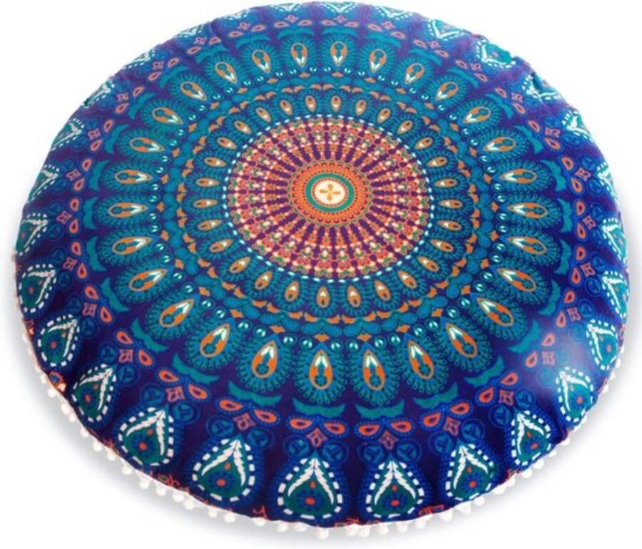 Bohemian Ronde Kussenhoes – 75 cm Stijlvol Vloerkussen voor Woonkamer Slaapkamer & Zithoek