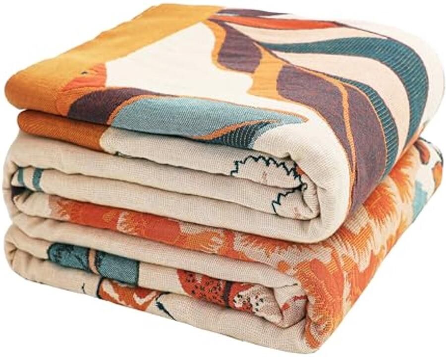 Bohemian Sofa Dekbed van 100% Biologisch Katoen Dubbelzijdig Design voor 2- en 3-zits Banken – 200x230cm