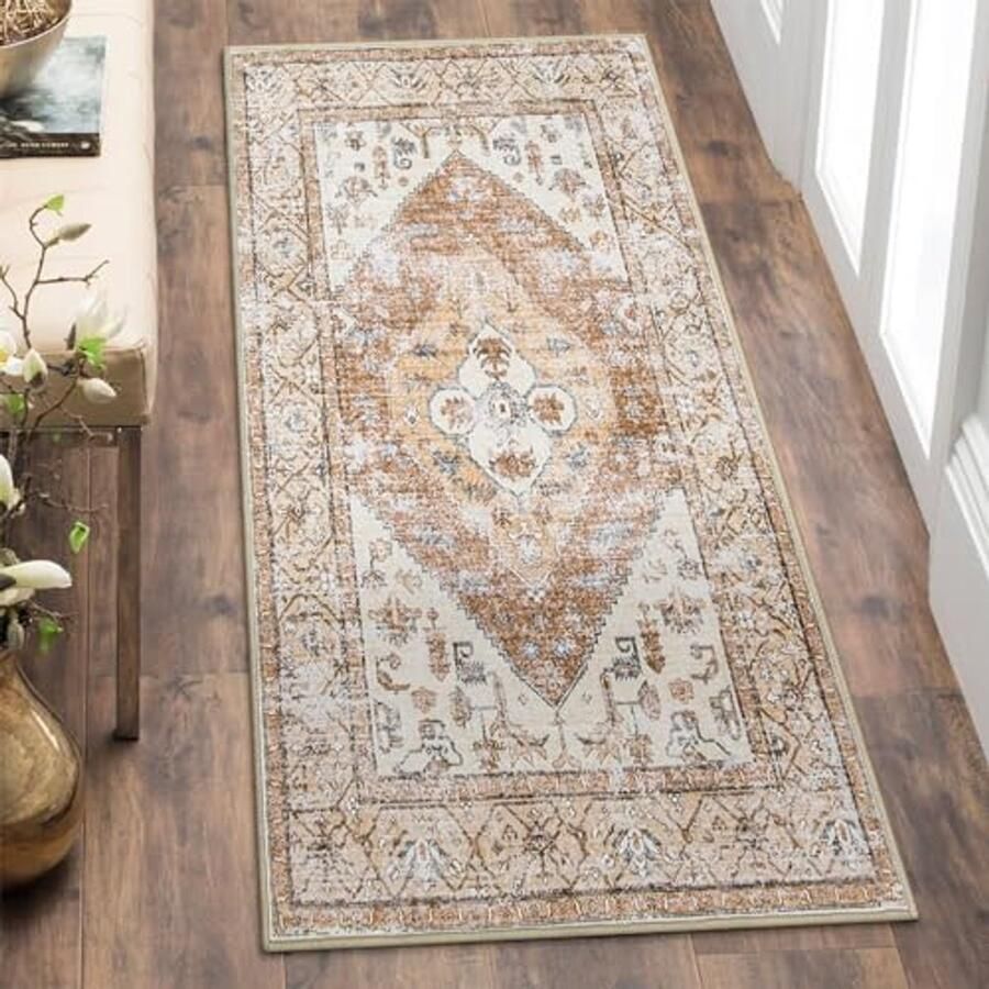 Boho 2 x 4 Antislip Tapijtloper Wasbaar en Laagpolig voor Keuken en Woonkamer