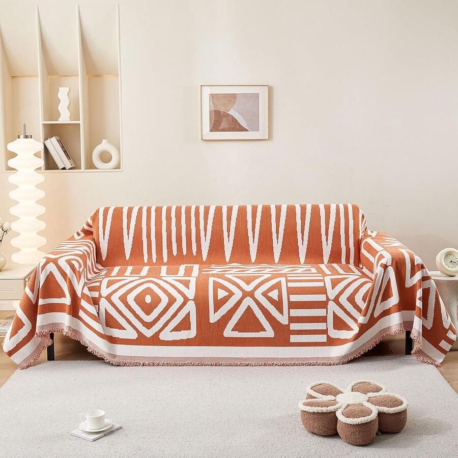 Boho bankhoes voor 2- 3- 4-zits chenille AB-zijhoes voor hoekbank stijlvolle bescherming voor alle seizoenen