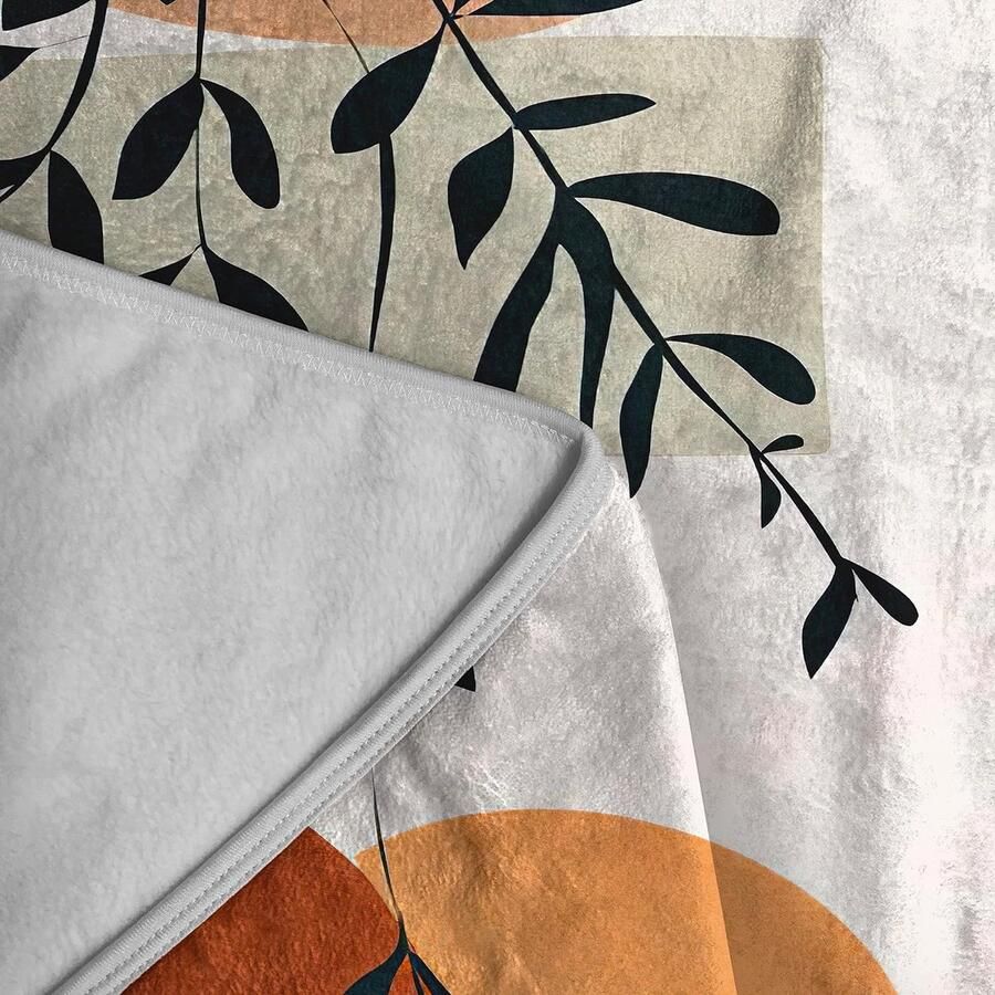 Boho Moon-deken superzachte gezellige warme flanellen deken lichtgewicht decoratieve airconditioningdeken slaapbank woonkamerdecoratie voor volwassenen kinderen 150 cm x 100 cm - Foto 4