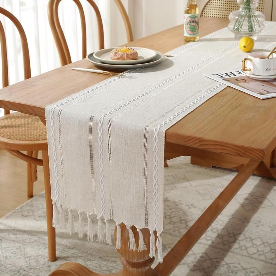 Boho Tafelloper Elegant en Duurzaam 1 stuk Polyester 303 x 33 cm