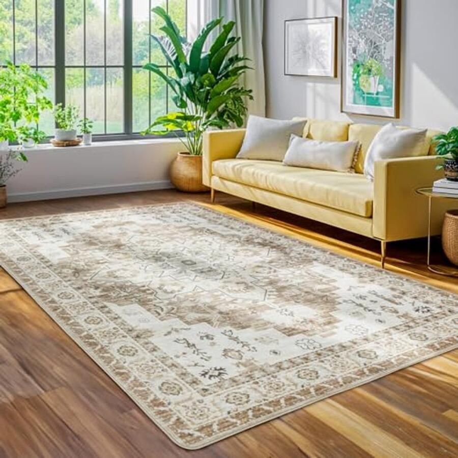 Boho Vloerkleed 6x9 cm Wasbare Tapijt voor Slaapkamer en Woonkamer