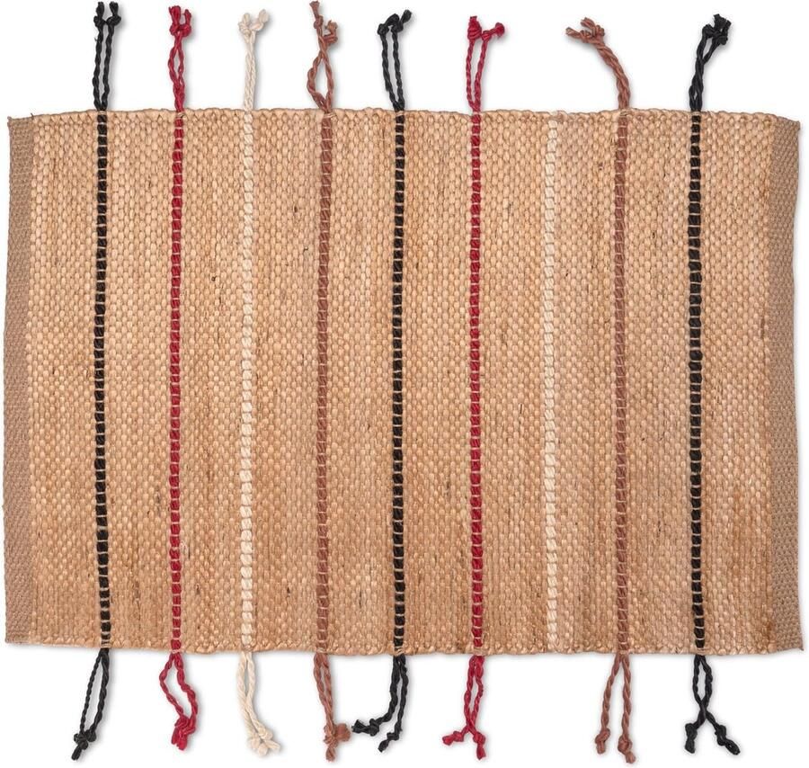 Boho Vloerkleed Gevlochten Jute 60 x 90 cm