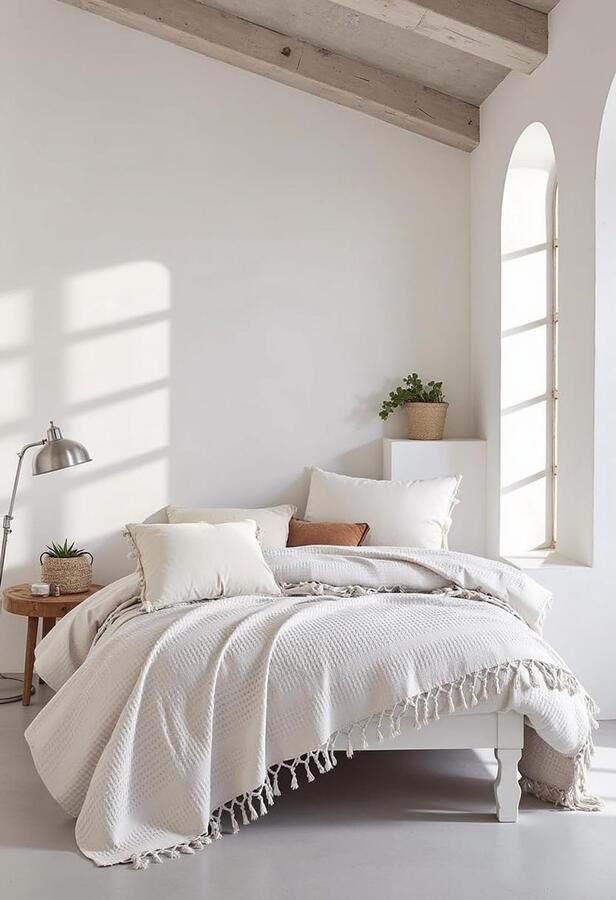 BOHORIA wafel-look bedsprei Urban Loft extra groot 220 x 240 cm 100% katoen Oeko-Tex Sprei voor bank fauteuil & bed Bankdeken wollen deken (Pearl)