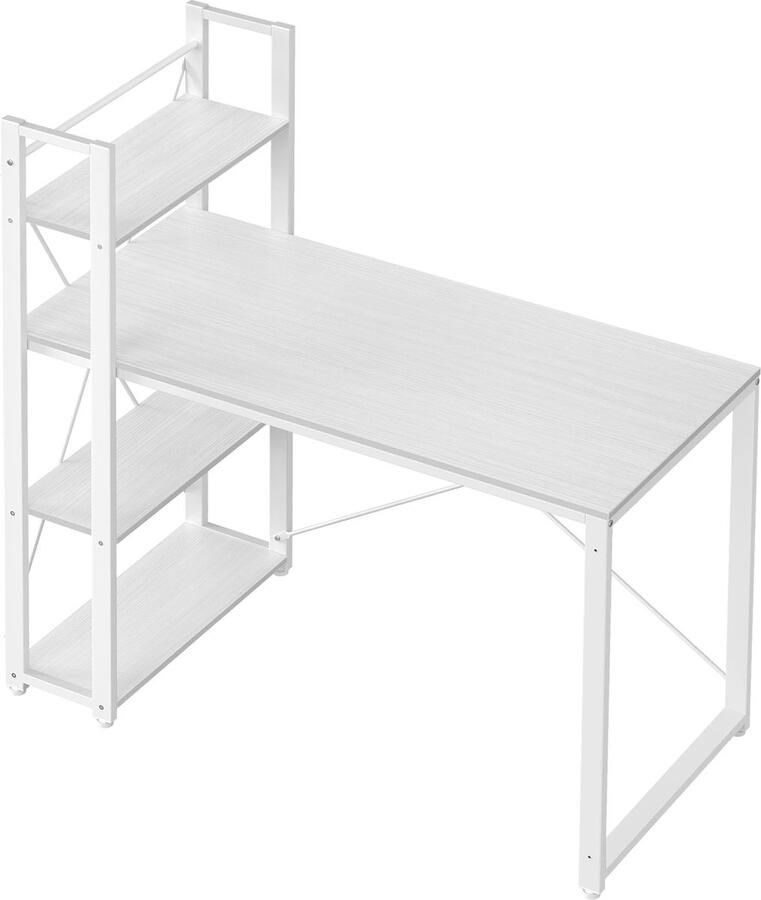 Vasagle Computertafel Bureau Bureaus Kantoor Bureau Computer tafel 120x56x120cm Wit