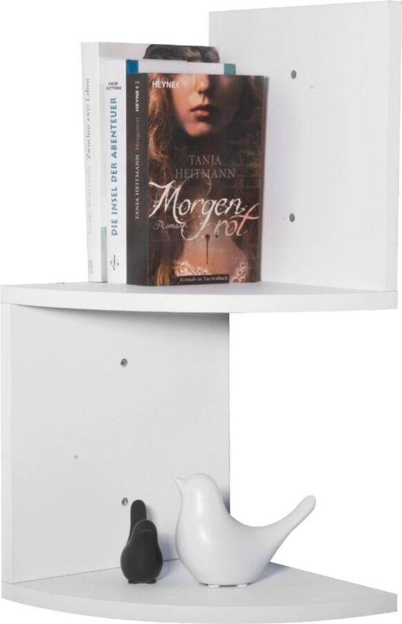 Bolt Edge Wandplank Zwevend Boerentoren Set van 3 Wit Hout MDF