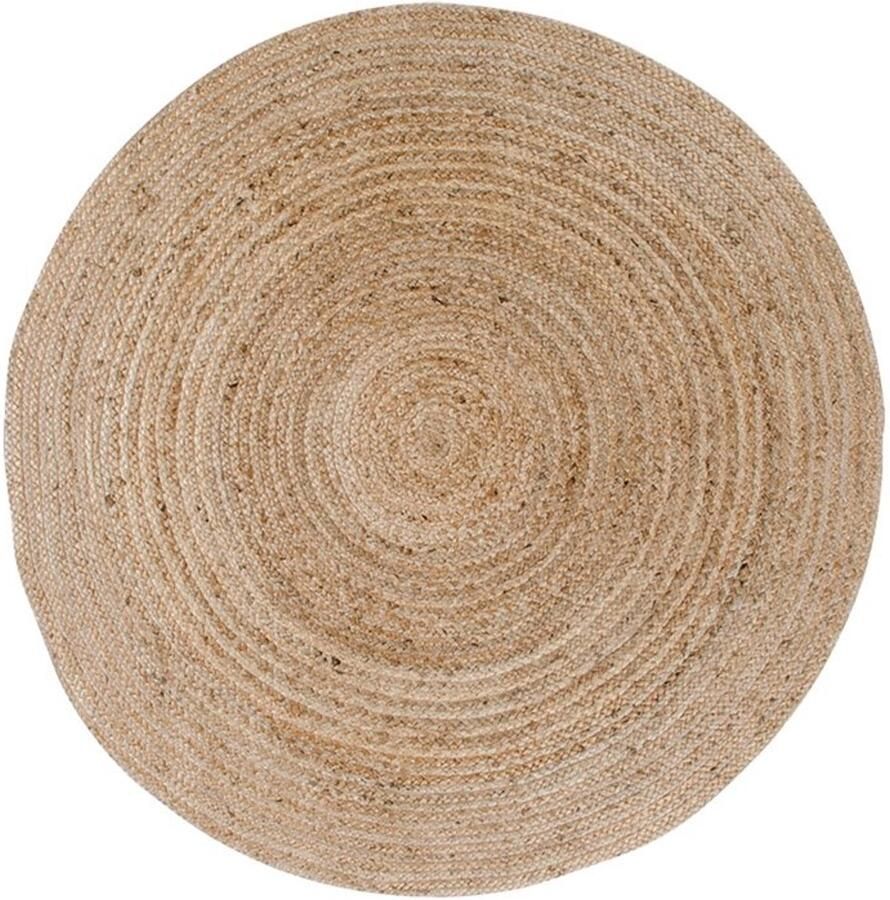 Bombay Rug Ronde Tapijt gevlochten jute duurzaam en getextureerd Ø90 cm