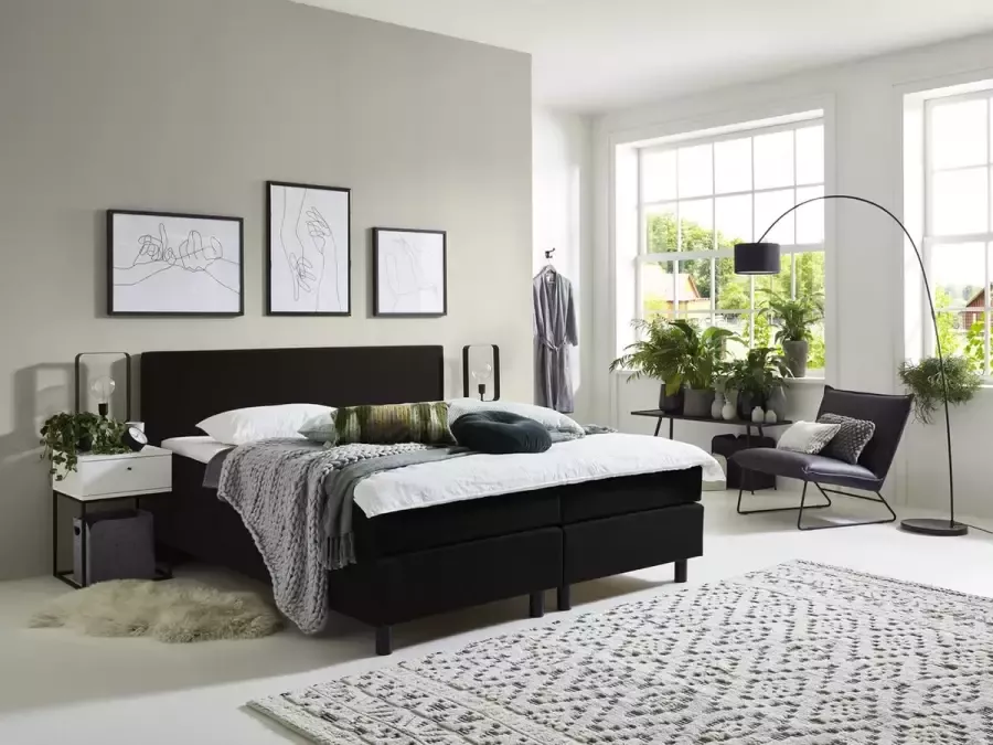 Bommel & Bach Boxspring Breezand 140 x 200 cm Black
