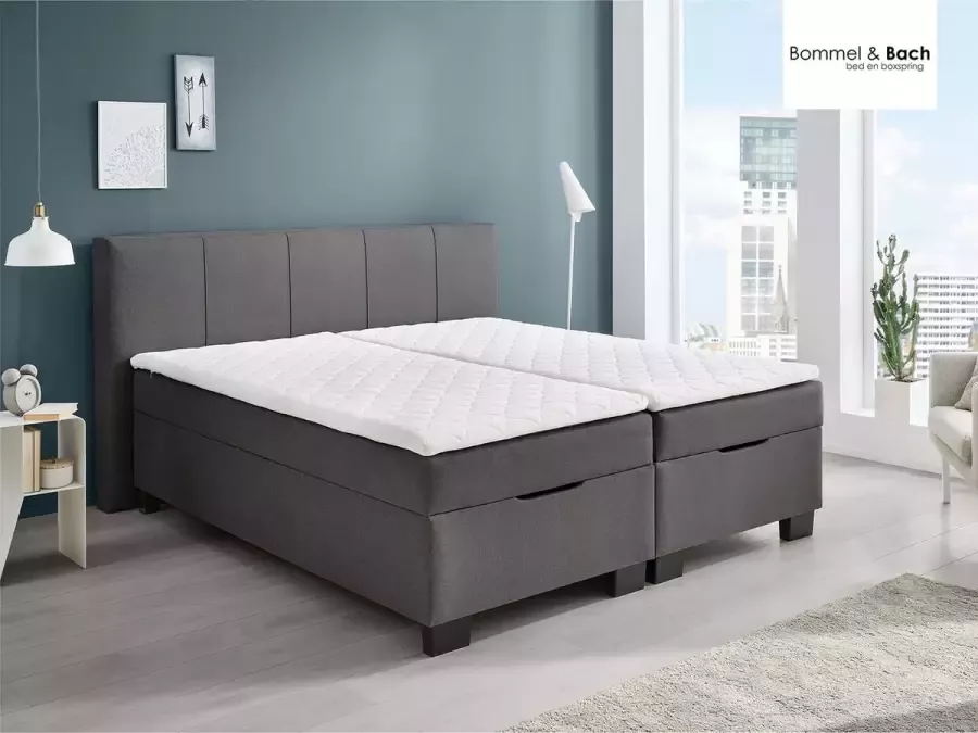 Bommel & Bach Opbergboxspring Grubigstein 120 x 200 cm Antraciet - Foto 2