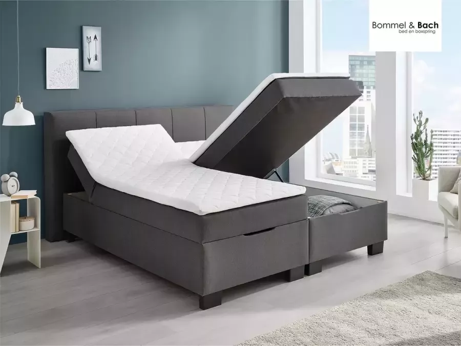 Bommel & Bach Opbergboxspring Grubigstein 160 x 200 cm Antraciet
