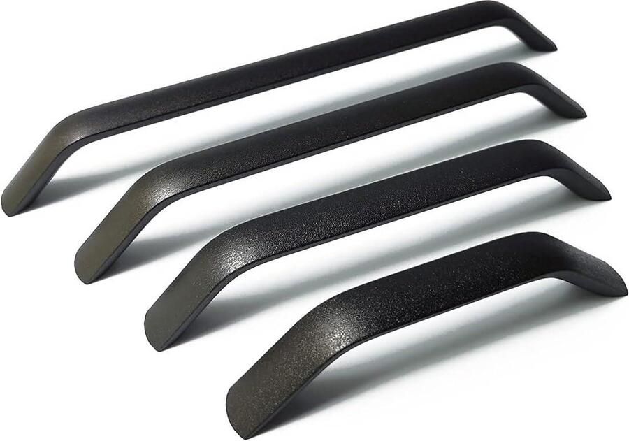 Booghandgreep ladekasten kastgreep keukendeuren badkamerdeuren gezandstraald zwart 20 stuks 192 mm gatcentrum 210 mm lengte