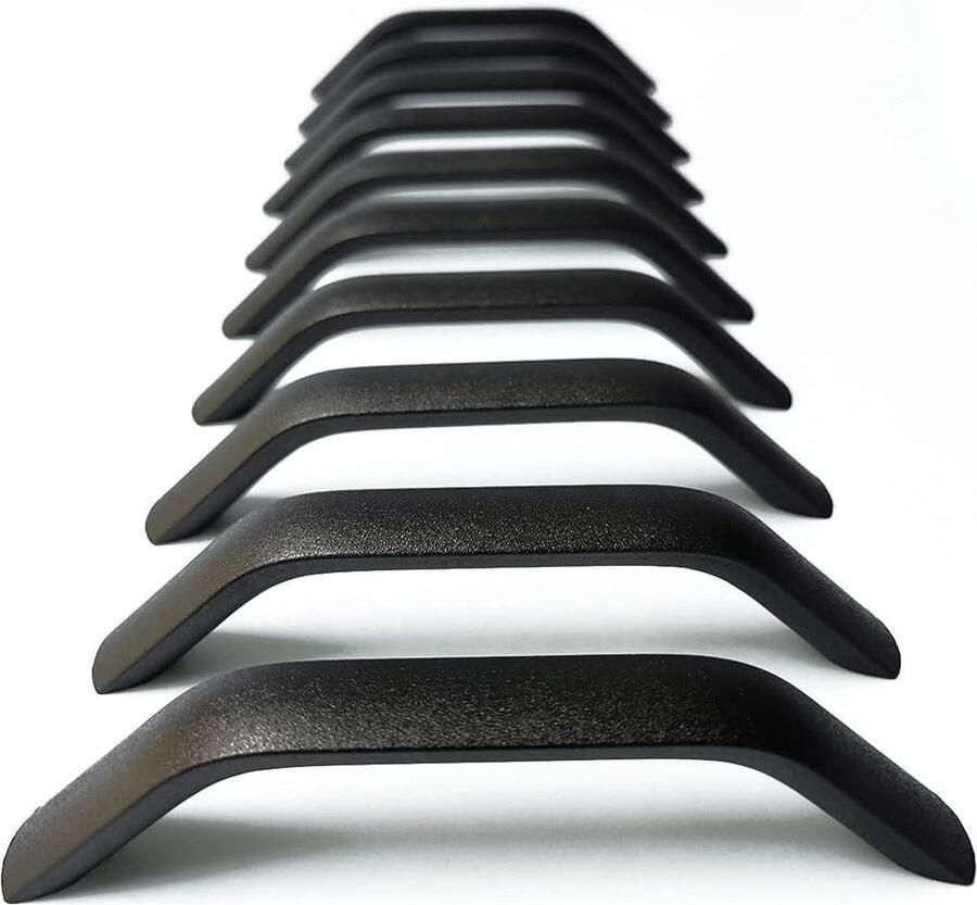 Booghandgreep voor ladekasten 96 mm gatcentrum 20 stuks matzwart