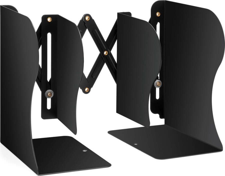 Boekensteun metalen boekensteunen voor bureau verstelbare boekenstandaard opvouwbaar ordnerrekken antislip boekenhouder standaard uitbreidbare boekenhouder boekeneinde voor kantoor school