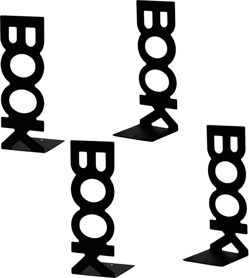 Boekensteunen metalen boekensteunen letterpatroon boekenhouder boekensteun kunstdecoratie boekensteunen voor bureau kantoor boekenplank voor boeken dvd's tijdschriften