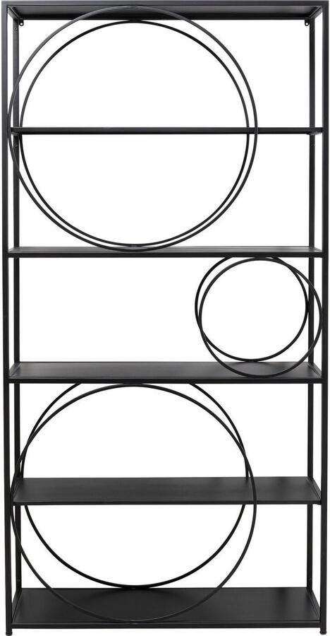 Kare Design Bookshelf Circle zwart 200x100cm