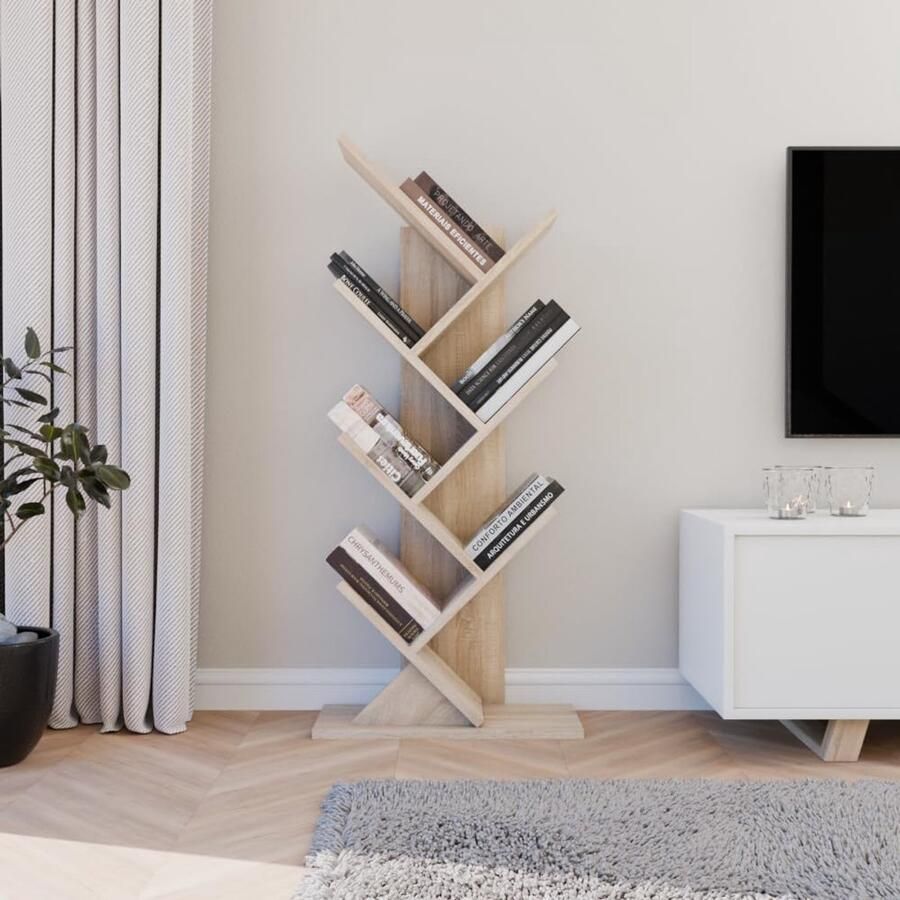 Boom Boekenkast 7 planken Sonoma H112 x B50 x D23.4 cm MDF
