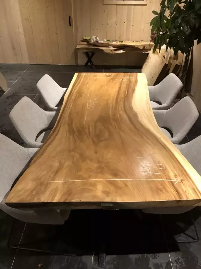 Boomstamtafel Suar Hout 210 x 100 cm X-poten
