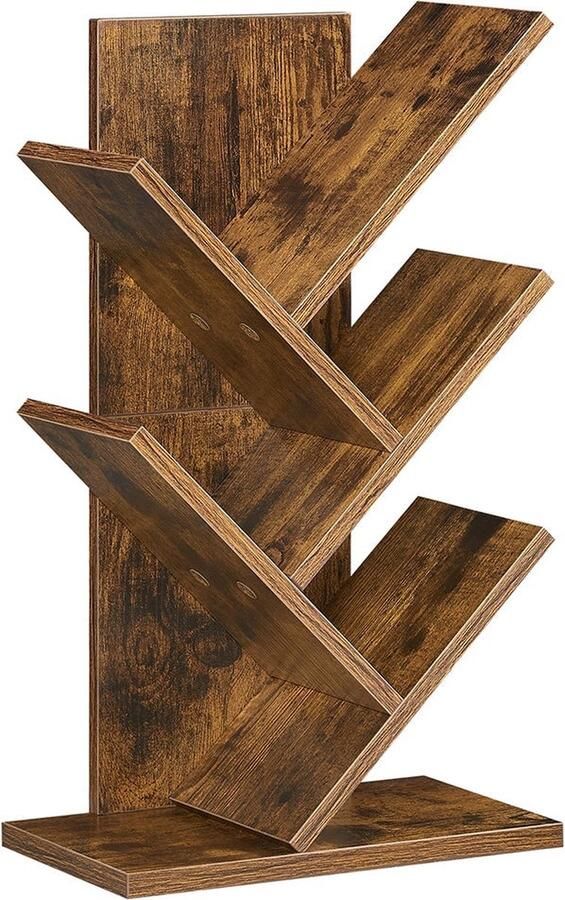Boomvormige Boekenkast Ruimtebesparende Boekenplank Bruin Spaanplaat 17 2 cm x 30 cm x 51 cm