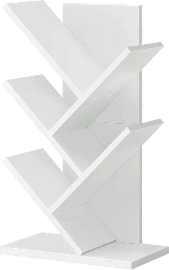 Boomvormige boekenkast Staande plank met 5 niveaus Hoekplank voor slaapkamer en woonkamer