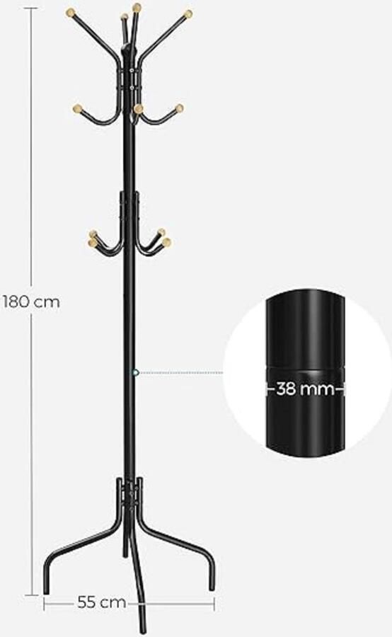 Boomvormige kapstok kapstok stand 55D x 55W x 180H centimetres