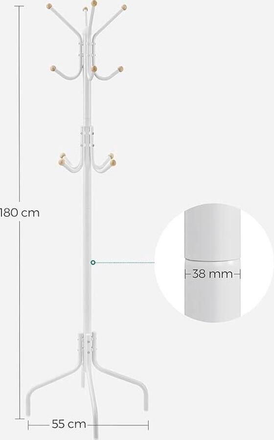 Boomvormige kapstok kapstok stand 55D x 55W x 180H centimetres