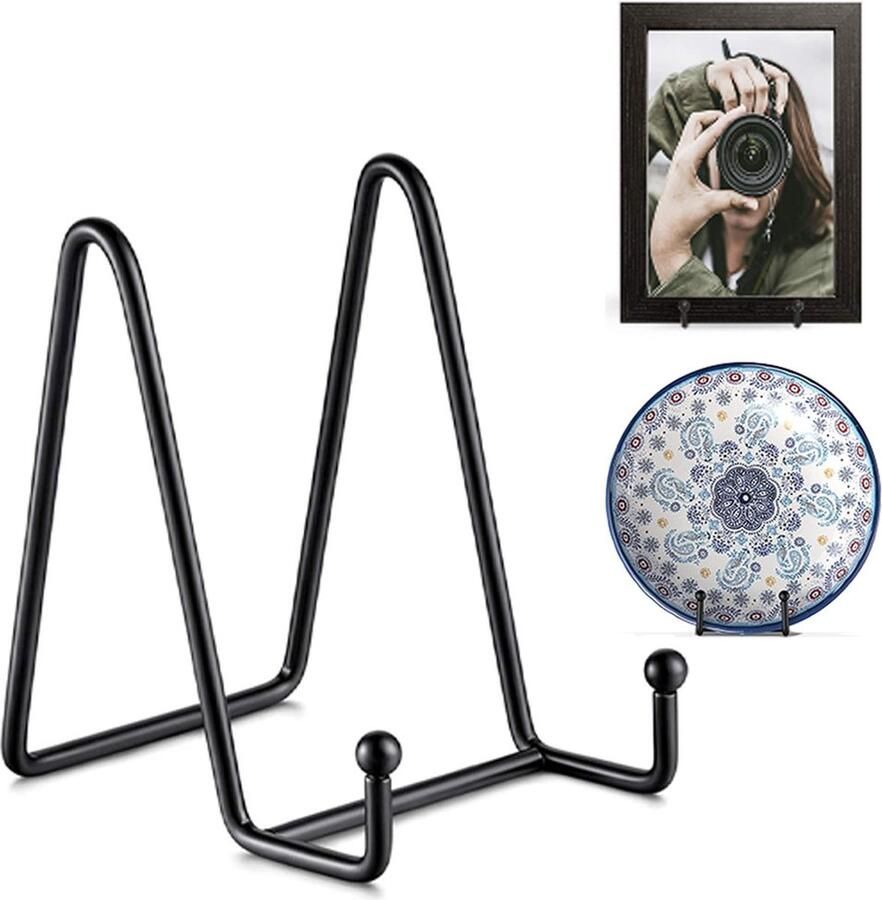 Bordenstandaard borden display standaard 6 inch SHouder Sierborden Boeken Hanger Bordenhouder Keukenkast Kookboek Voor Sierborden Niet Gemakkelijk Vervormd Duurzaam 7.5x13x15.2 cm