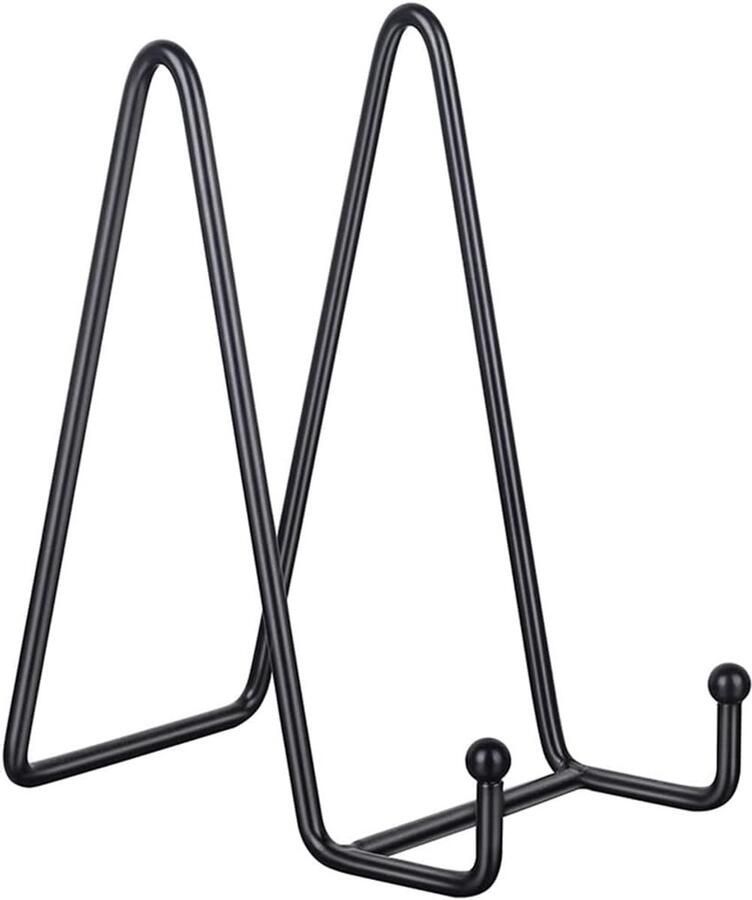 Bordenstandaard Fotolijstje standaard Ijzer Houder Sierborden Display Boeken Hanger Rek Keukenkast Displaystandaard Geschikt voor keuken huis kantoor banket tentoonstellingsruimte 18.5*10.5 cm (10 inch) Zwart