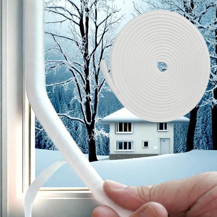 Borstelafdichting deurafdichting zelfklevend 9 mm (B) x 9 mm (D) x 5 m (L) insectenbescherming afdichtingsborstel voor deur raam kledingkast tochtstopper voor deuren wit