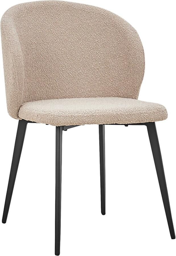 Bouclé Eetkamerstoel Kamala Zand