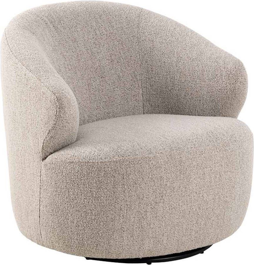 Bouclé Fauteuil Draaibaar Mercer Beige