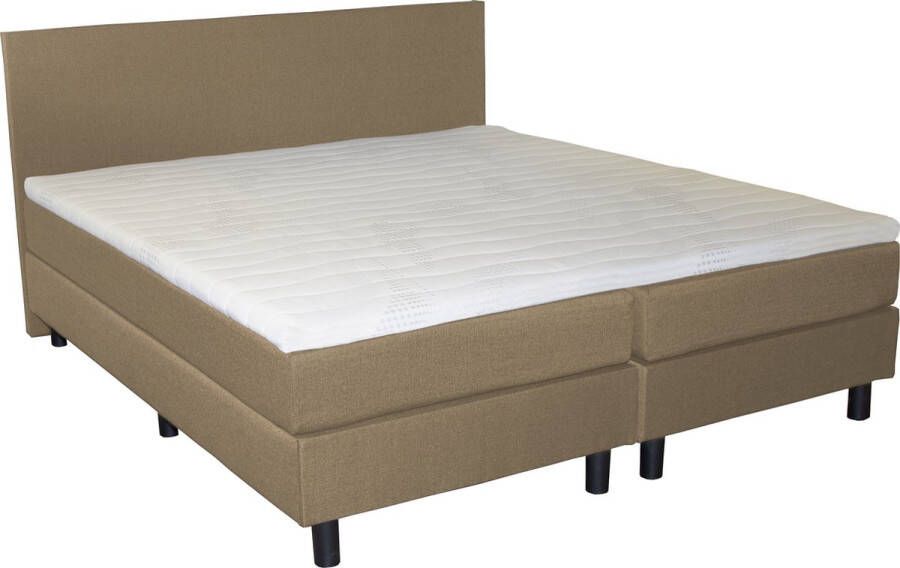 Boxspring 120x200 incl. topdekmatras Complete set met matras Beige