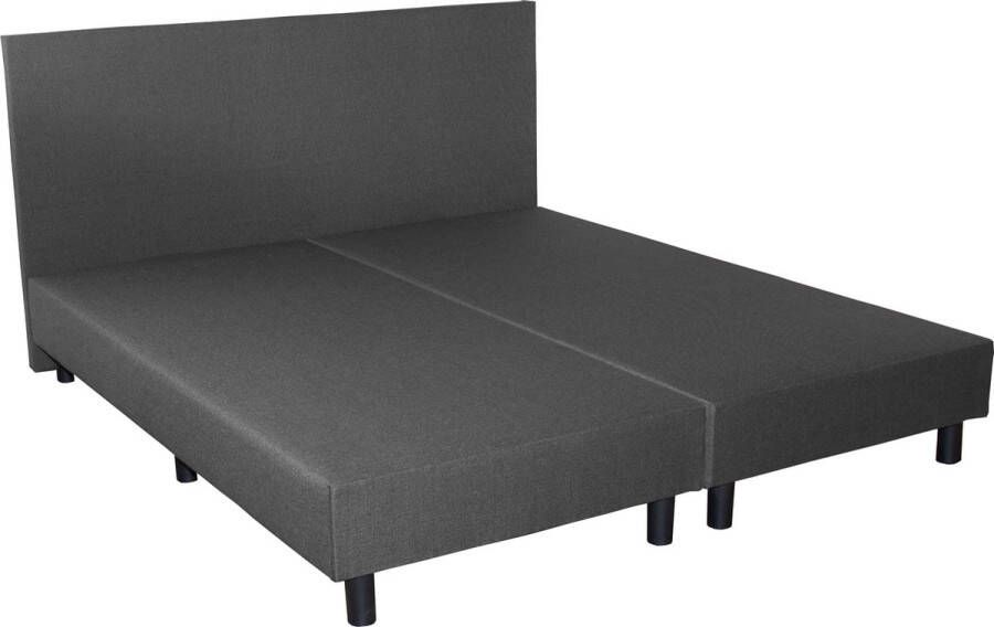 Boxspring 160x200 incl. topdekmatras Complete set met matras Antraciet