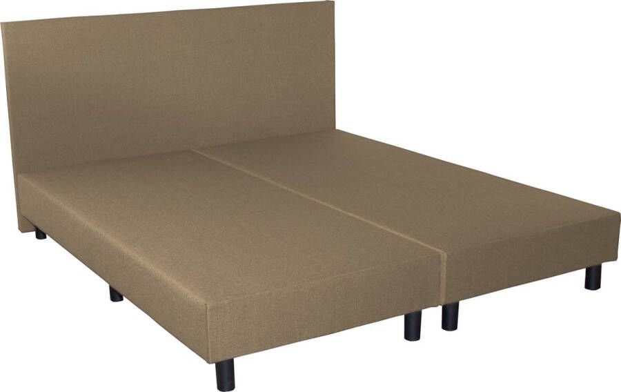 Boxspring 180x200 incl. topdekmatras Complete set met matras Beige