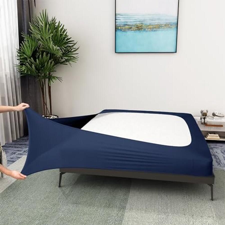 Boxspring Cover King Size Rekbare en Stijlvolle Bedrok voor een Strak Uiterlijk