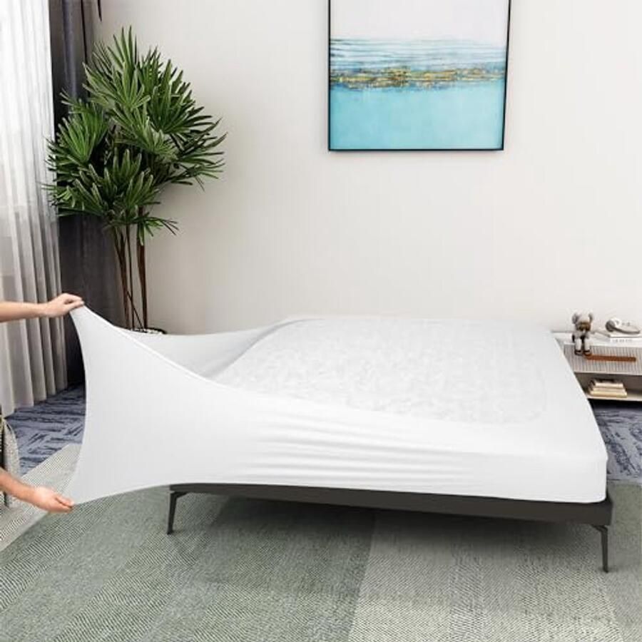 Boxspring Cover Queen Size Stretchy Jersey Bedrok voor een Strakke Afwerking