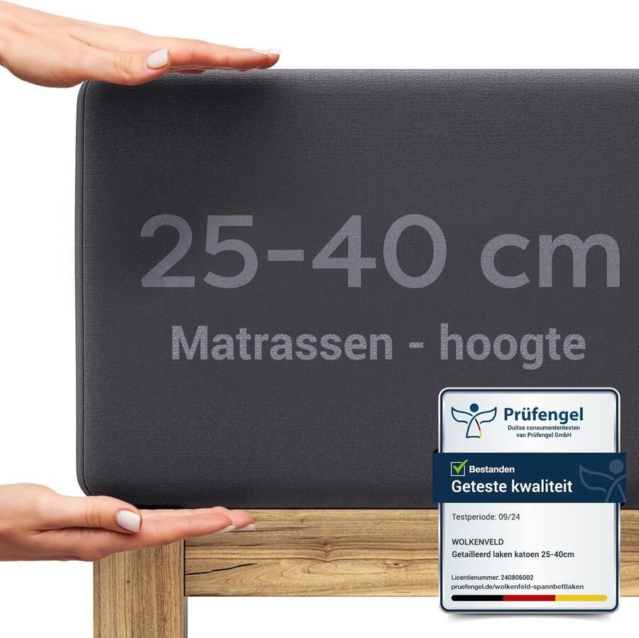 Boxspringbed hoeslaken 200x220 tot 220x240cm tot 40cm matrashoogte Premium katoenen lakens 200x220 I 200x240 I 220x240 voor boxspring- en waterbedden antraciet