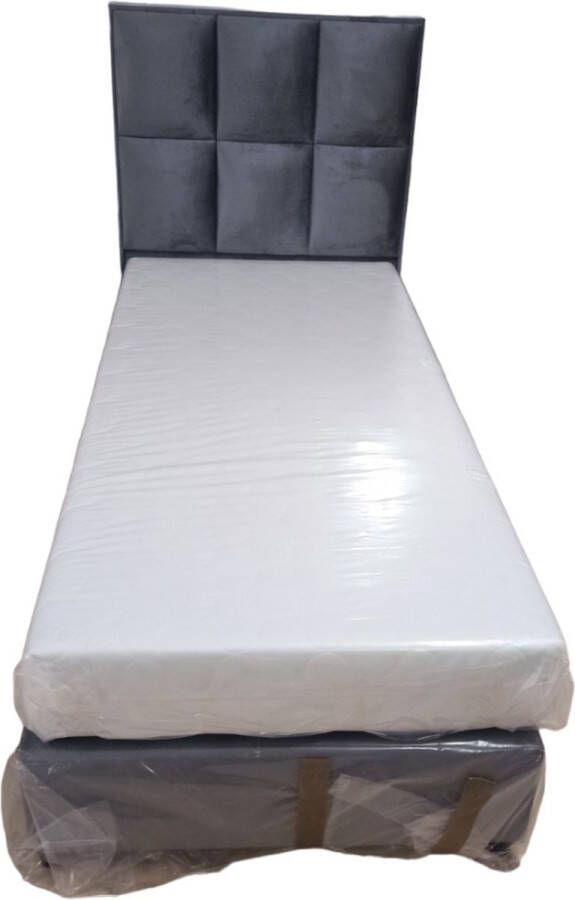 Boxspringset 120x200 Donkergrijs Twijfelaar