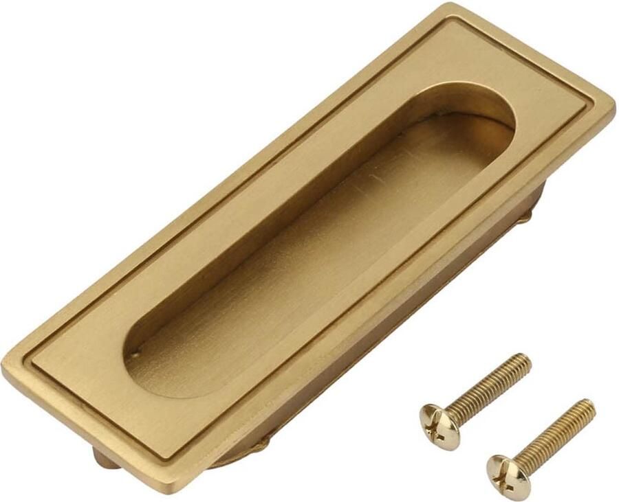 Brass Hidden Handle Recessed Furniture Handle Cabinet Wardrobe Drawer Pull Bag Door Pulls