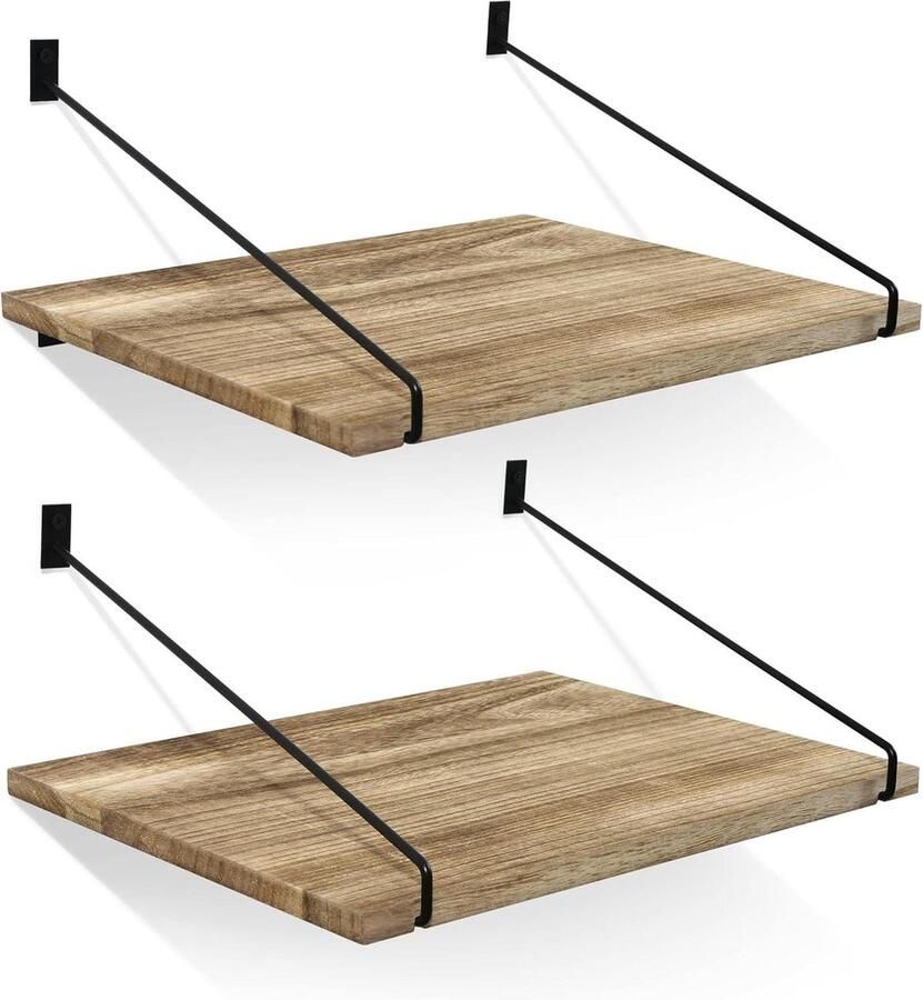Breed zwevend wandrek set van 2 hangplanken rustiek zwevende planken groot opbergrek voor keuken badkamer slaapkamer woonkamer hal