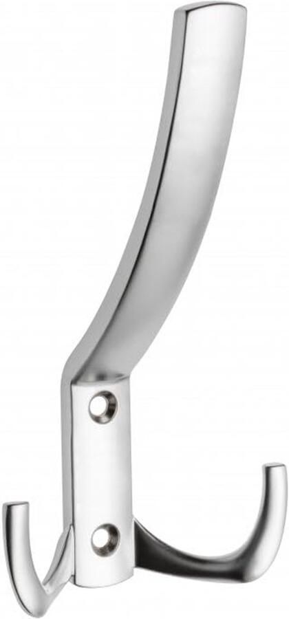 BRESKO 1-10 stuks kapstokhaken wandhaken haakhouder kapstokhaak deurhaak kapstokhaak wandkapstok (groot mat chroom 2 stuks)