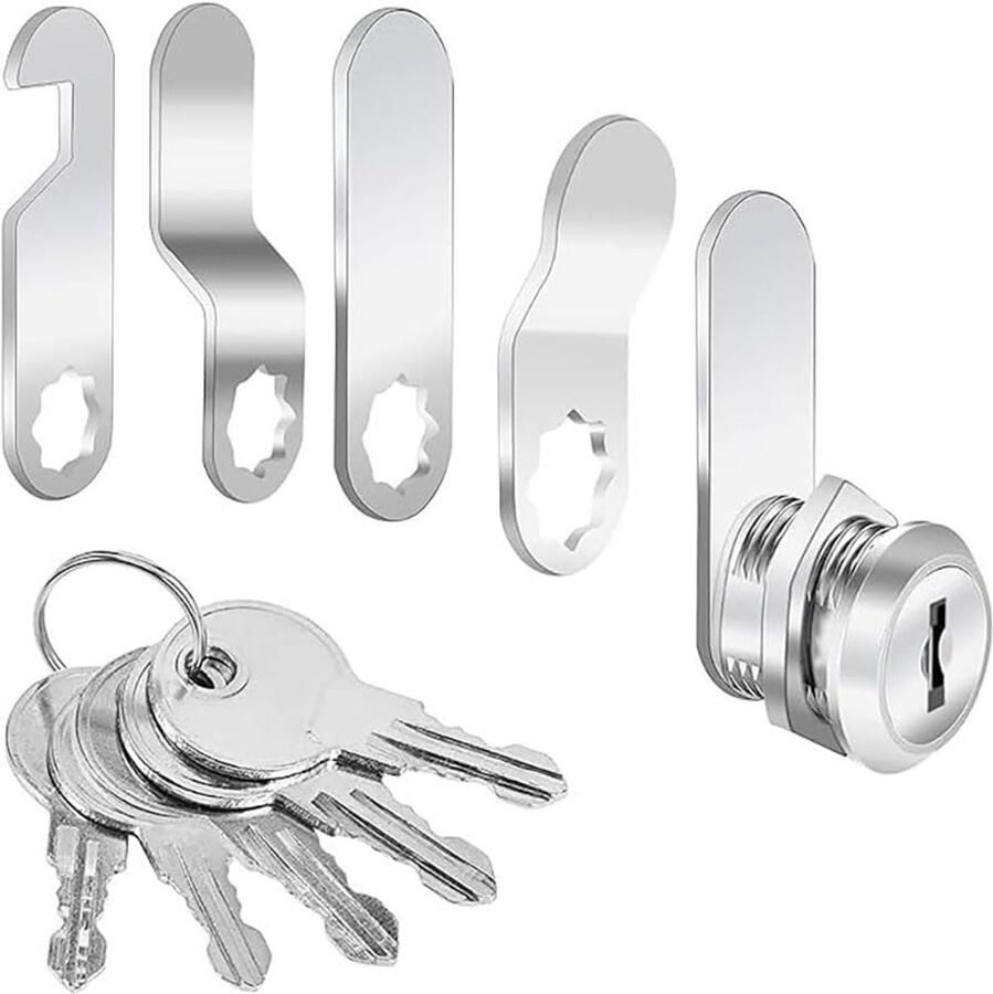 Brievenbusslot met 5 sleutels 25 mm Lockerslot voor Meubels en Kasten