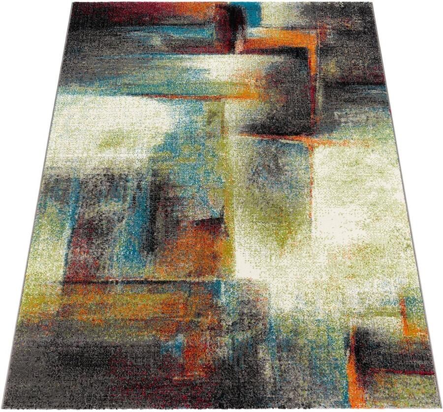 Bright Area Rug – Vibrant 3D Diamond Pattern – Soft & Durable Polypropylene