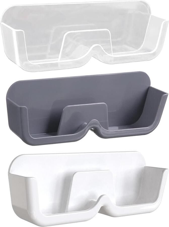 Brilhouder voor aan de muur 3 stuks zelfklevende brillenorganizer hangend 17 5 x 6 x 3 cm brillenopslag wandmontage voor het ophangen van de bril zonnebrillen