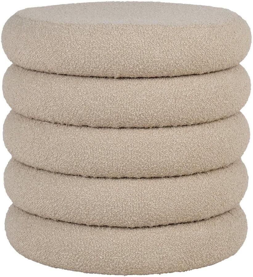 Brooklyn Pouf Opslag Ottoman gestoffeerde voetenbank Comfortzitje 44x44x44 cm
