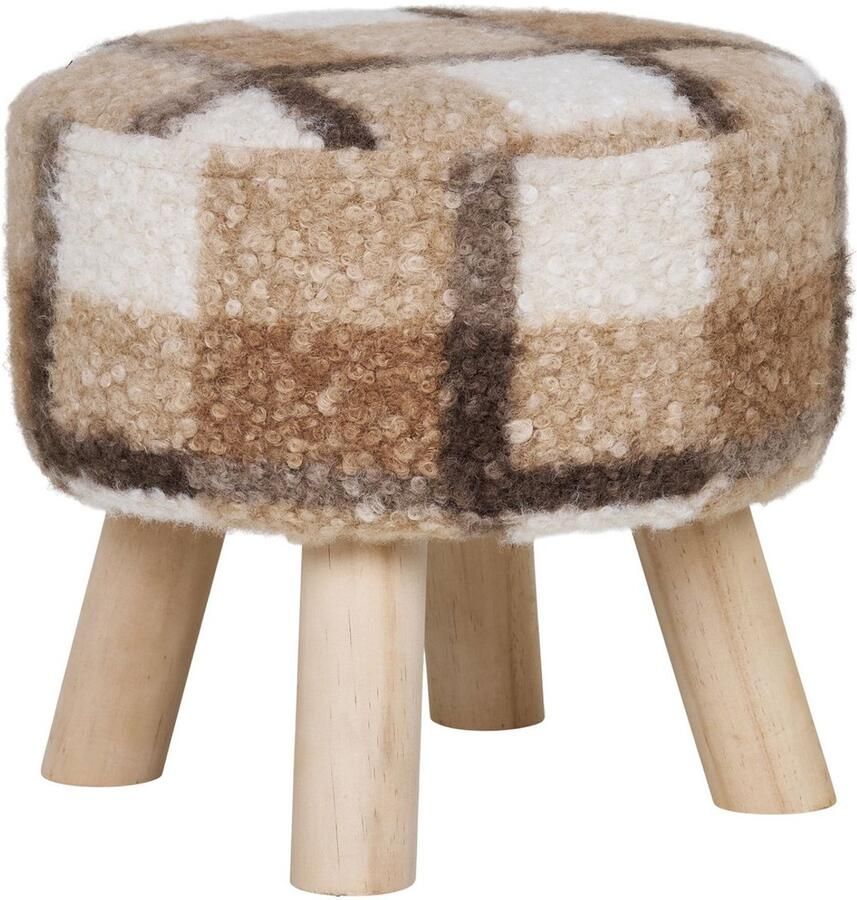 Brown Mix -ontlasting voetsteun Ottoman comfortabele zitplaatsen Ø31x29 cm