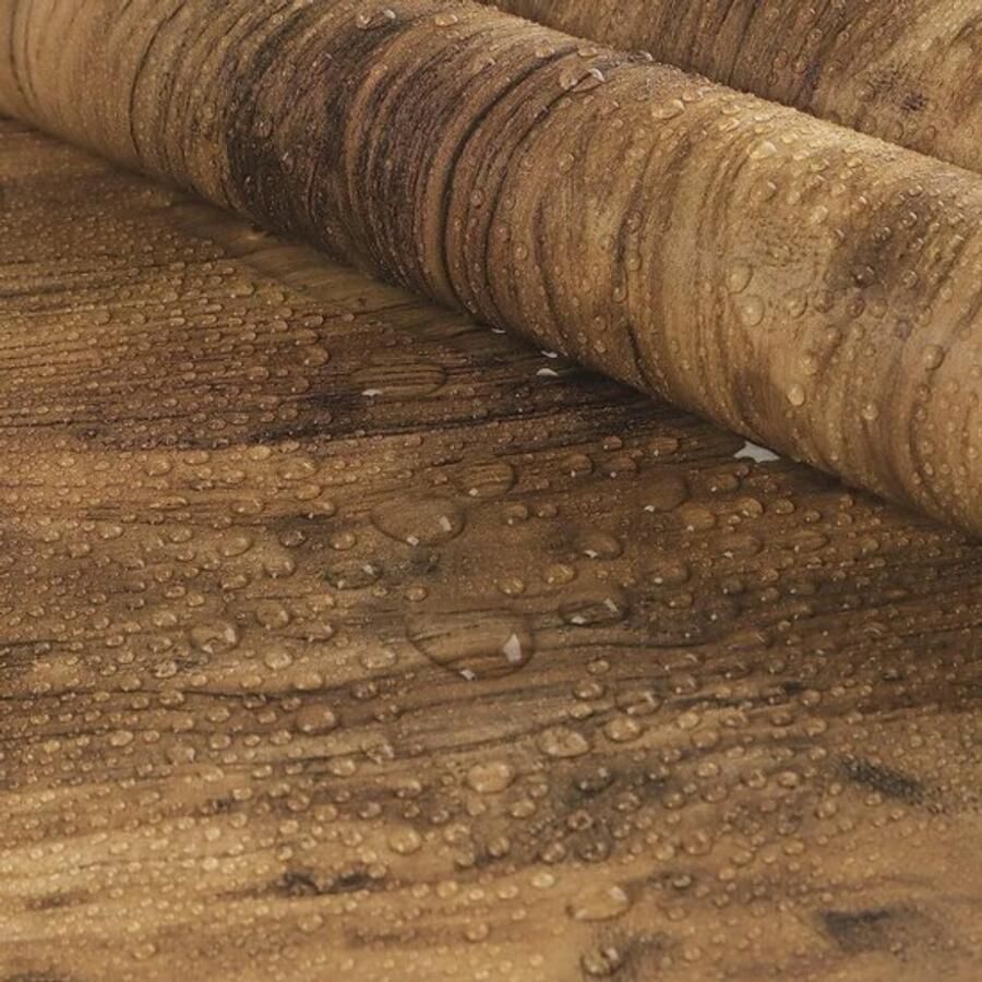 Bruin Zelfklevende meubelfolie houtlook behang eiken zelfklevend behang 44 x 300 cm houtlook plakfolie hout vinyl wandbekleding zelfklevend voor muur tafel kast achtergrond muur