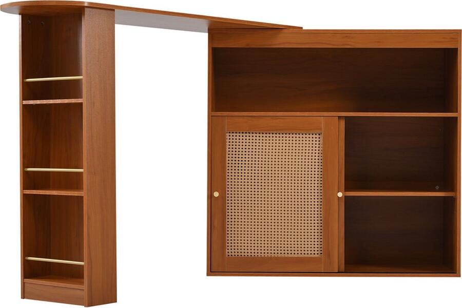 Zonder merk Gotagee Bruine Bistrotafel Hoogtafel Keukentafel 138-193 x 39 x 104 cm