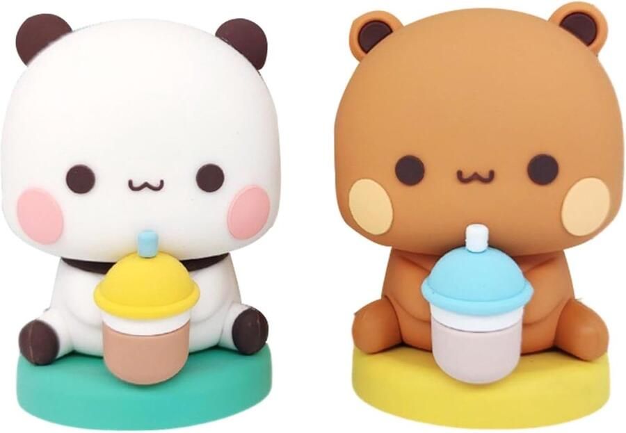 Bubu Dudu Swing figuur Dudu Bubu grappige dashboarddecoratie cartoon panda beeldje decoratie voor auto kantoor bureau kinderkamer