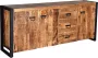 Buffetkast HARLEM 3 deuren en 3 lades Mangohout en metaal L 187 cm x H 80 cm x D 44 cm - Thumbnail 1
